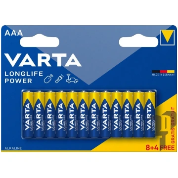 Alkaline baterijas VARTA AAA (3A) LONGLIFE POWER 4