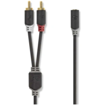 Adapteris Nedis 3.5mm F - 2x RCA M 0.2m (CABW22255