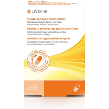 LIVSANE C vitamīns 500mg kapsulas N60