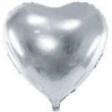 Folijas balons sirds, sudraba, 61cm FB23M-018