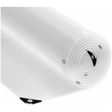 Caurspīdīgs brezents ar cilpām 2x6 m pvc