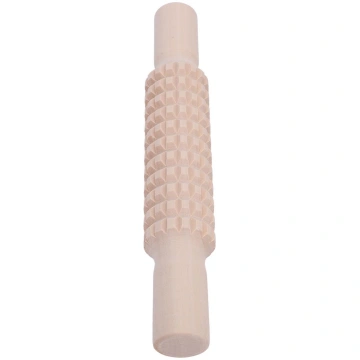 Clay Rolling Pin Grid Texture Wooden Roller Stick