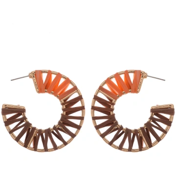 Rashida Raffia Hoop Earring sow2