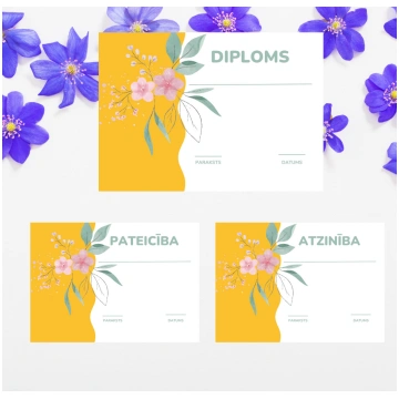 Diploms, pateicība, atzinība - Mācību materiāli Pi