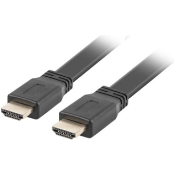 Kabel HDMI-HDMI v2.0 1.8m czarny płaski 4K 60Hz, p