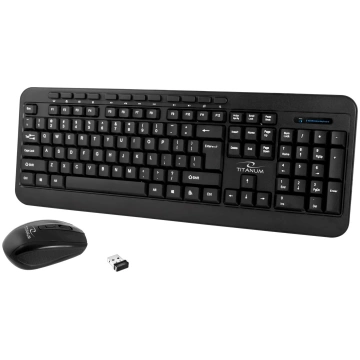 TITANUM TK108 Keyboard + USB mouse Black