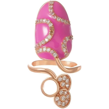 Fingernagel-Öffnungsring, Rose, roter Nagel, dekor