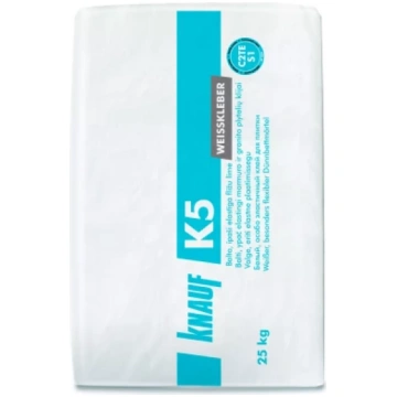 Knauf K5 balta, elastīga flīžu līme 25kg