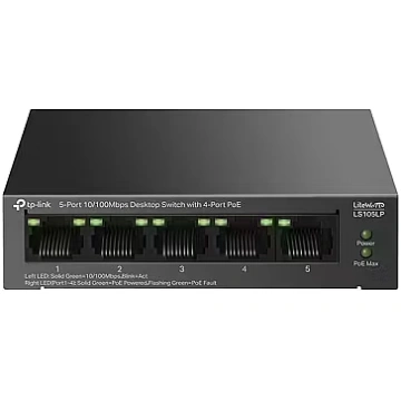TP-LINK LS105LP 5-Port 10/100 Mbps Desktop Switch 
