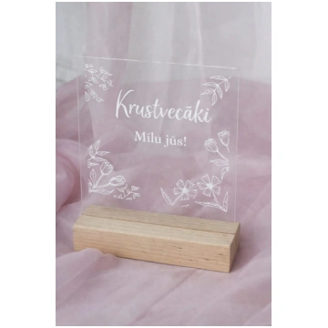Personalizēta dāvana, stikla dekors krustvecākiem