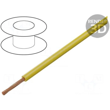 Wire | FLRY-B | stranded | Cu | 0.5mm2 | PVC | yel