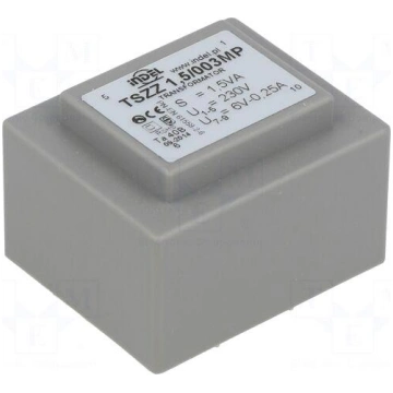 Transformer: encapsulated | 1.5VA | 230VAC | 6V | 