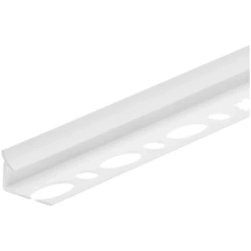 FLĪŽU LĪSTE PVC 8MM, Balta iekšējais stūris