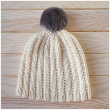 truša kažokādas pompoms liels - pelēks Needles & W
