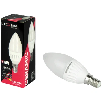 LED spuldze E14 9W 4000K 1260lm 170-250V C37 Candl