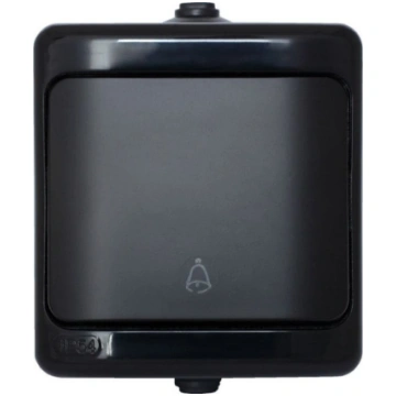 KOS BRYZA Przycisk dzwonek IP54 10AX 250V czarny 1