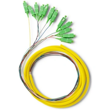 Qoltec 12 x Pigtail fiber optic SC/APC | Singlemod