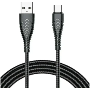 Kabelis USB A uz Type C VEGER 2.4A V104 1.2 m meln