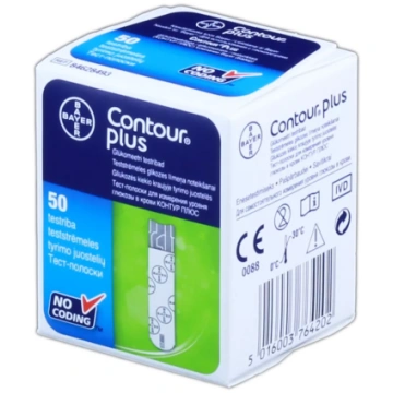 CONTOUR Plus testa strēmeles, 50 gab