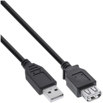 Kabelis Usb Inline Usb-a - Usb-a 0.5 M Melns (3465