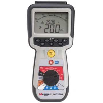 Meter: insulation resistance | LCD | R range: 0.01