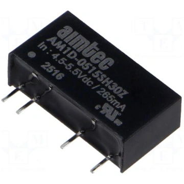 Converter: DC/DC | 1W | Uin: 4.5÷5.5V | 15VDC | Io