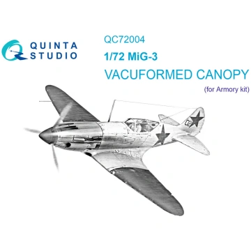 MiG-3 - Vacuumed Clear Canopy (for Armory Kits) Qu