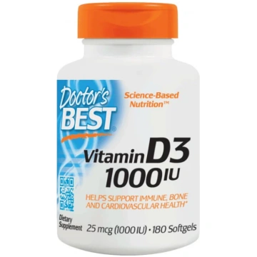DOCTOR"S BEST D3 vitamīns 1000 SV 25 mcg (180 kaps