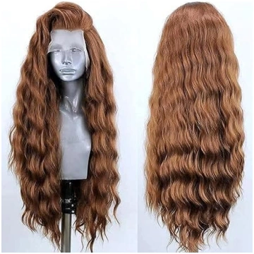 PORSMEER Auburn Brown Lace Front Wig Garas cirtain
