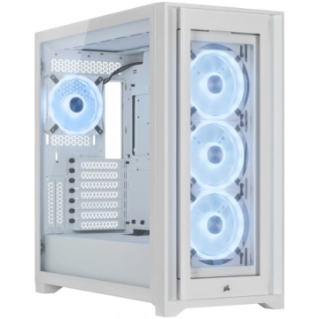 CORSAIR 5000X RGB QL Mid-tower korpuss balts - čet