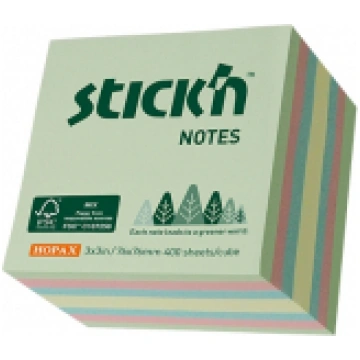 Līmlapiņu kubs StickN 21891 FSC 76x76mm, 400 lapas