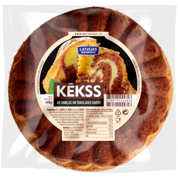 KĒKSS AR VANIĻAS UN ŠOKOLĀDES GARŠU 400G LM