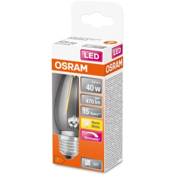OSRAM Spuldze Osram LED, E27, silti balta krās., E