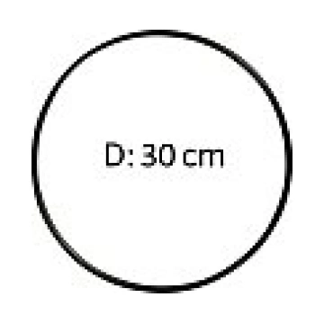 Metāla riņķis, ar pārklājumu, D:30cm, melnā krāsā