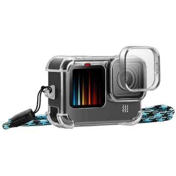 Case with Lens Cap and Neck Strap PULUZ for GoPro 