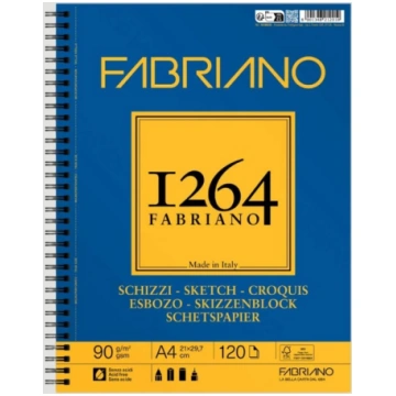 Album Fabriano 1264, carta da schizzo spirale lato