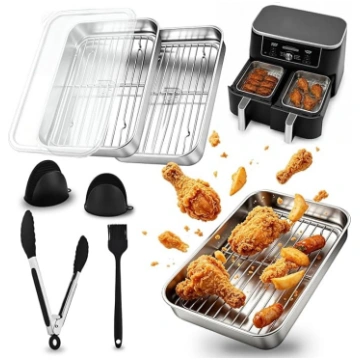 Airfryer Zubehör, Auflaufform Airfryer Edelstahl 3