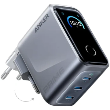 Anker Prime 3-USB-C Fast Charger 160W Silver