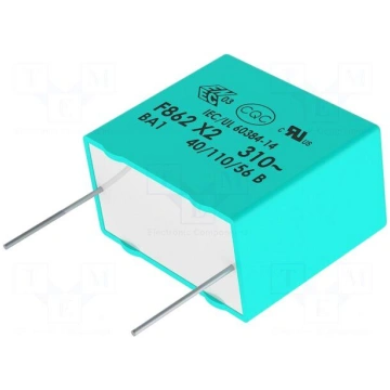 Capacitor: polypropylene | X2 | 1uF | 22.5mm | ±10