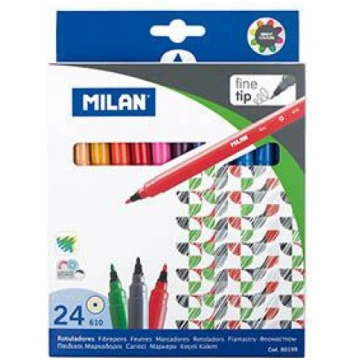 Flomāsteri 24 krāsas d=2mm fine tip, Milan