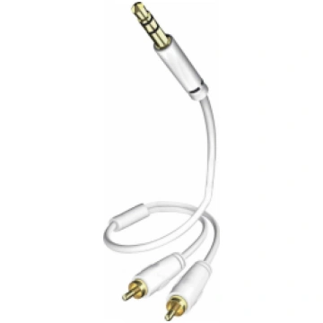 Inakustik Cable 3.5mm - 2 x RCA 7.5m White 0031000