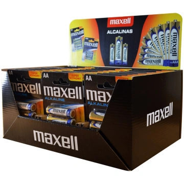 Maxell Alkaline LR6 AA 4-pack Display (30 blister 