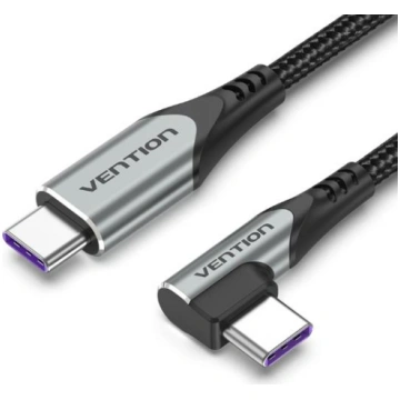 CABLE USB-C TO USB-C R.ANGLE/1M GRAY TAKHF VENTION