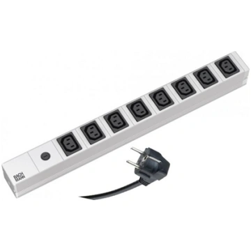 Bachmann 19" socket strip 8x C13 sockets, with ear