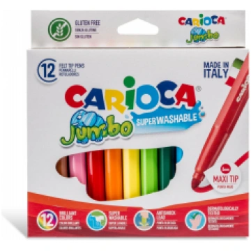 Flomasteri CARIOCA JUMBO 12 krāsas 200-02937