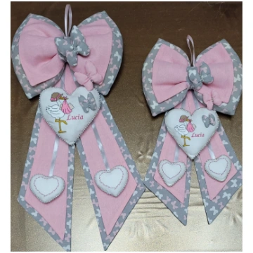 Birth Bow + Handmade Customizable Outside Door Bow