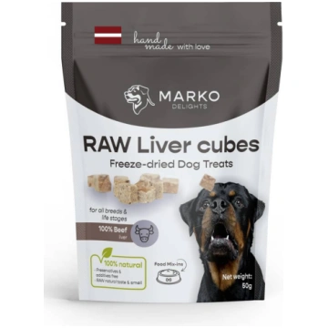 Marko Delights Raw Liver Cubes liofilizēti gardumi