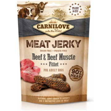 Carnilove Jerky Beef & Beef Muscle Fillet Dog 100g