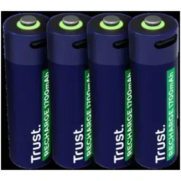 Trust USB-C uzlādējamās AA baterijas