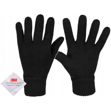 Vīriešu ziemas cimdi Mil-Tec Thinsulate, melna, M